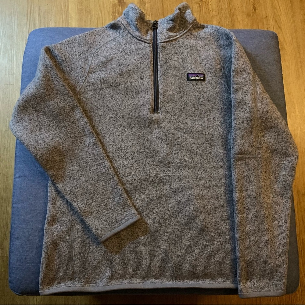 Patagonia Better Sweater Youth XL 14 Pullover Fleece 1/4 Zip Gray